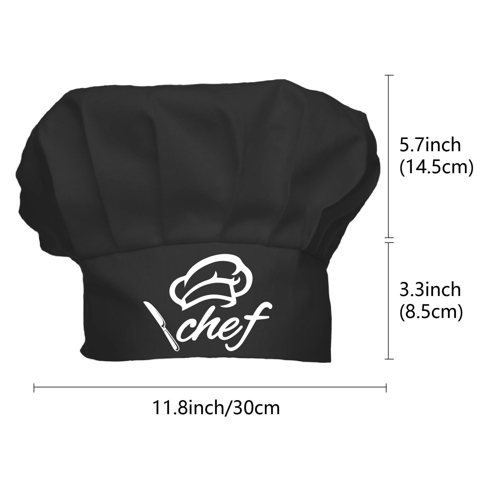 Toque De Chef Personnalisable Avec Nom Brodé - Pour Adulte Et Enfant - 100% Coton - Idéale Restaurant, école Culinaire, Cadeau - 10