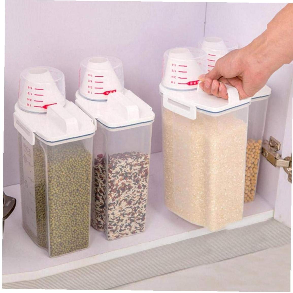 Granen Dispenser Granen containers Opslag Rijst Dispenser Rijst Container Granen Dispenser Aanrecht Graan Dispenser Hond Voedsel Opslag Container Geschikt voor Granen, huisdier Voedsel