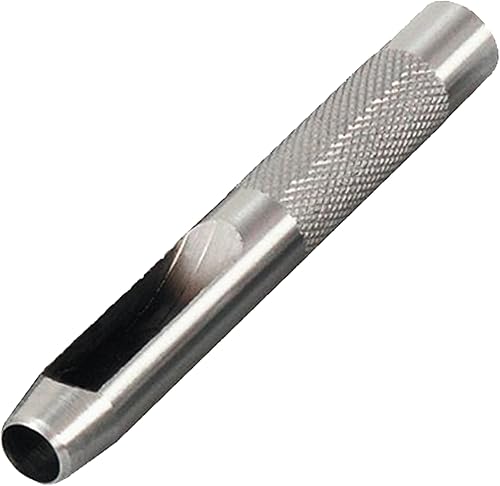 Trimming Shop Juego de punzones huecos de acero para perforar agujeros en papel de cuero, plástico, goma y vinilo, fácil agarre seguro, corte limpio