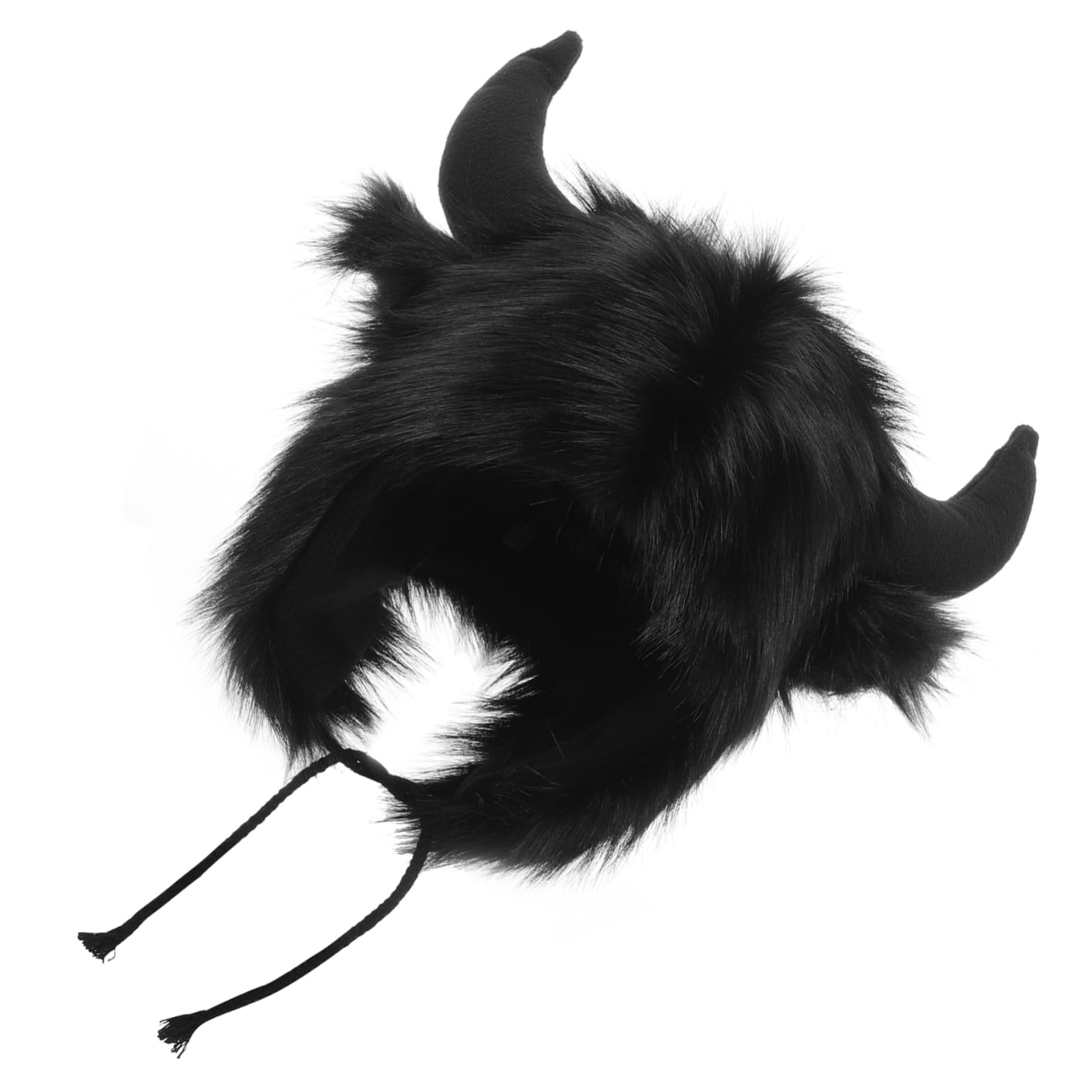 Healvian Tapa Del Oído De Bocina Divertido Sombrero Gracioso Fiesta Sombreros De Disfraces De Animales Sombreros Sombrero Con Cuernos Sombrero Lindo Poliéster Negro