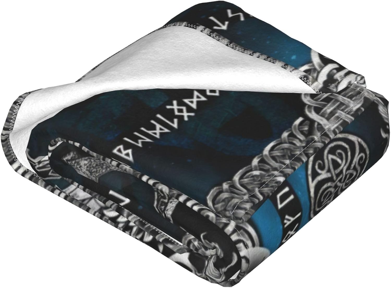 Viking Blanket Vikings Norse Mytholog Decor Throw Blanket Gifts for Girls Boys Super Warm Soft Plush Lightweight Fleece Flannel Blanket Winter Sofa Bedding Blanket for Kids Adults Men Women 60"X50" - Image 2