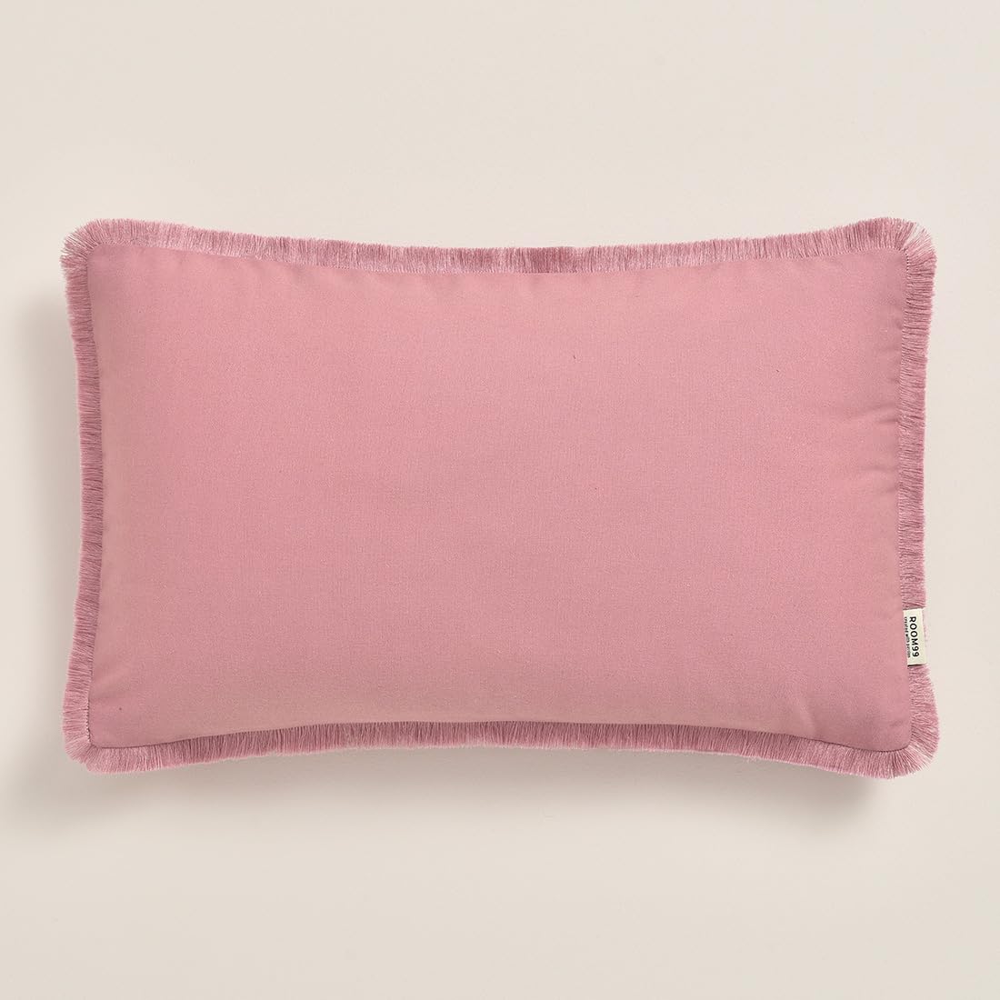 ROOM99 Boca Chica Decorative Cushion Cover Throw Cushion Cover Aesthetic Modern Bedroom Living Room Boho Cotton Powder Pink 40 x 40 cm