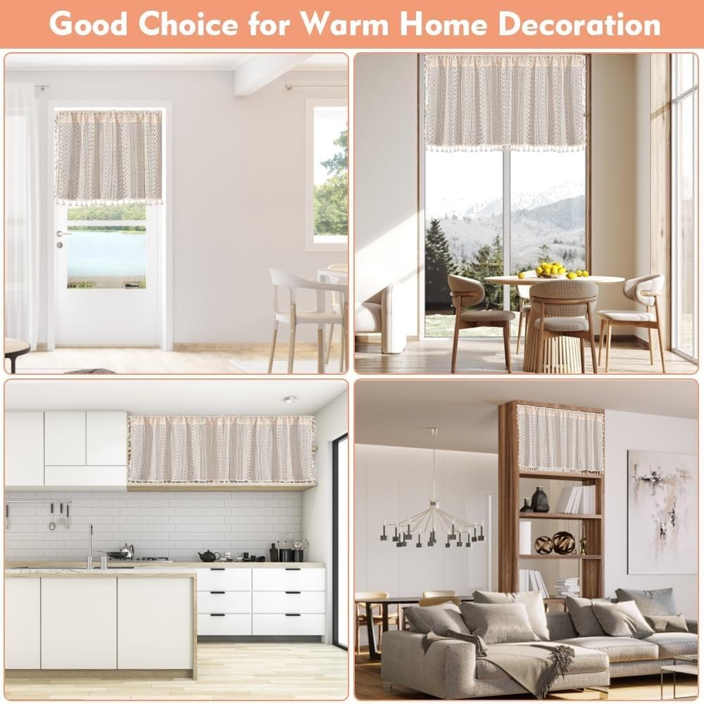 Halbtransparente Scheibengardinen für Landhausstil – Vorhän für Regal Schrank Küche Wohnwan & Schlafzimmer – e Wohnaccessoires für Wohnzimmer