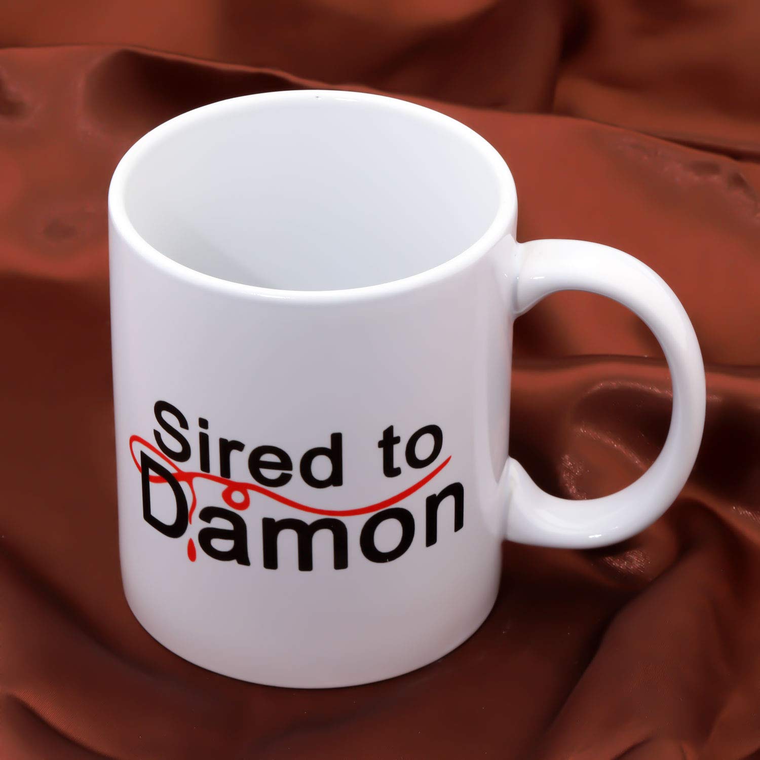 Vampir-Inspirierte Make-up-Tasche 'Sired To Damon' 23,5x17 Cm: Lustiges Fangift Für Vampire Diaries Fans