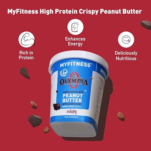 Miniatura 4 de MYFITNESS Mantequilla de maní chocolate negro Olympia sin OMG Sin gluten, sin conservantes, ingredientes naturales, alto contenido de proteínas,