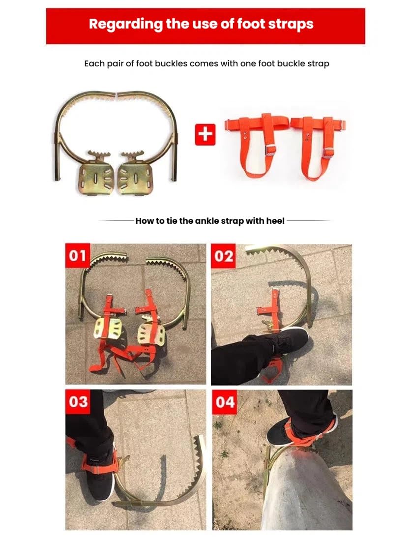 Antypoślizgowa klamra na nóżkę i żelazne buty do wspinaczki na drzewa i zbierania owoców