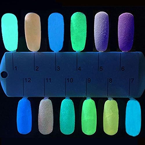 Miniatura 8 de MEILINDS 24 frascos de pigmento de fluorescencia nocturna con purpurina ultrafina, 12 colores luminosos de resina epoxi pigmento que brilla en la