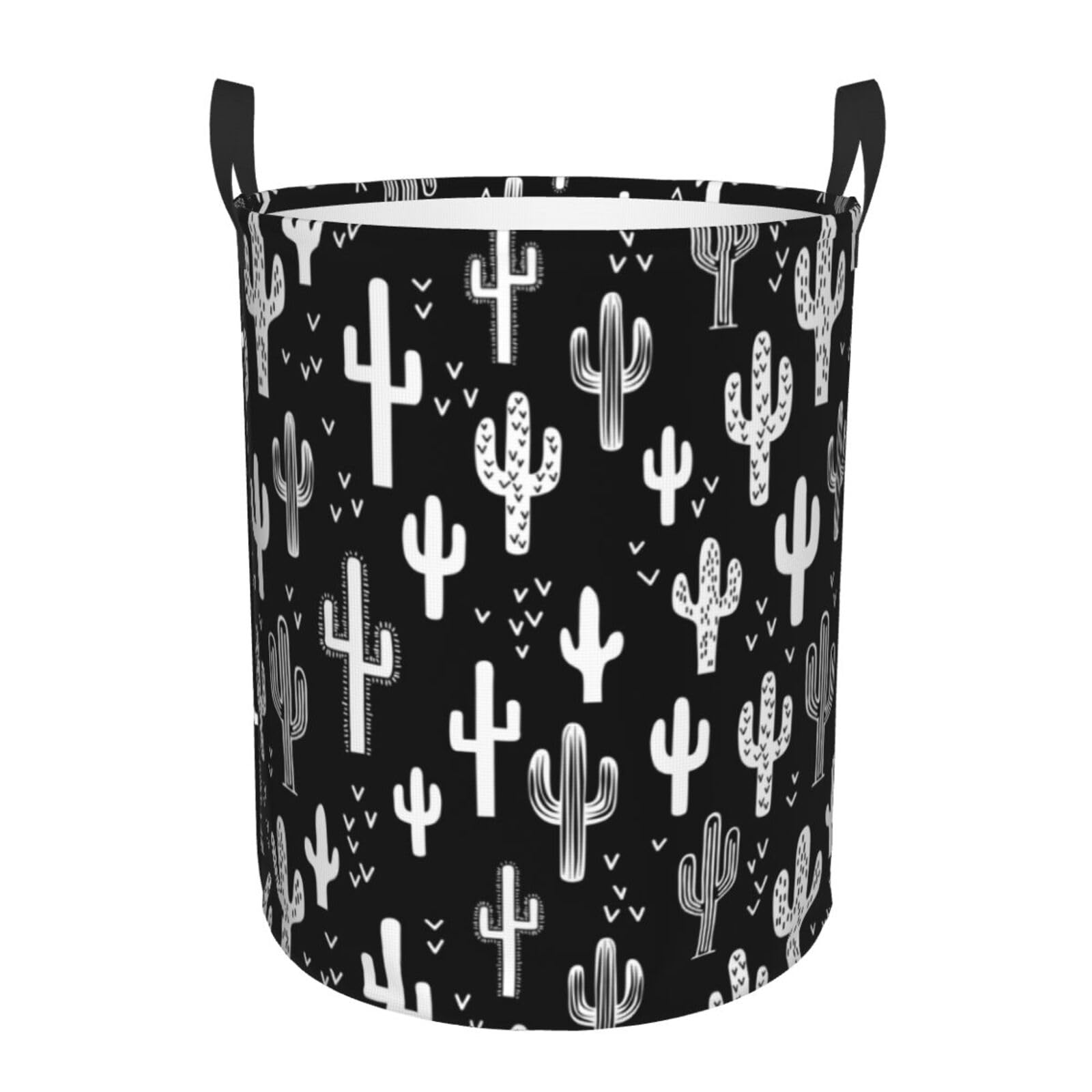 Laundry Basket Fun Cactus Laundry Hamper Waterproof Idea Hampers Large Collapsible Baskets with Handle Suitable for Bedroom Bathroom Utility Room Kitchen