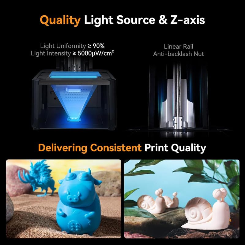 Image of 3IDEA CR Resin 3D Printer for Kids and Beginners, HALOT R6 Fully Assembled, Upgraded Light Source with High-Precision Printing, LCD Monochrome Screen Simple Workflow 3D Resin Printers