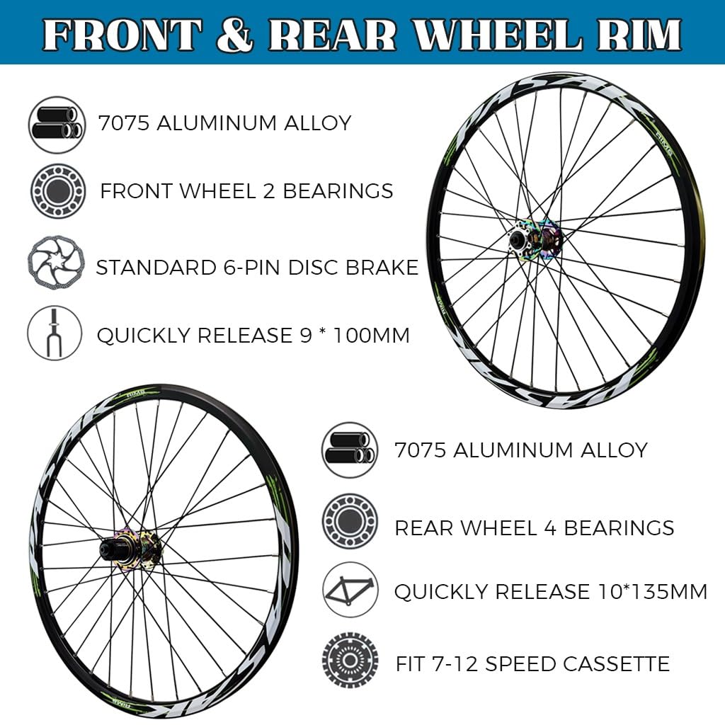 Amazon.co.jp: MTB自転車ホイールセット 26インチ 27.5インチ 29インチ