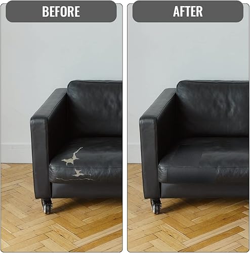 Miniatura 3 de Tenalleys 2 parches de reparación de cuero autoadhesivos de 8 x 11 pulgadas, kit de reparación de piel sintética para sofás, asientos de automóvil,