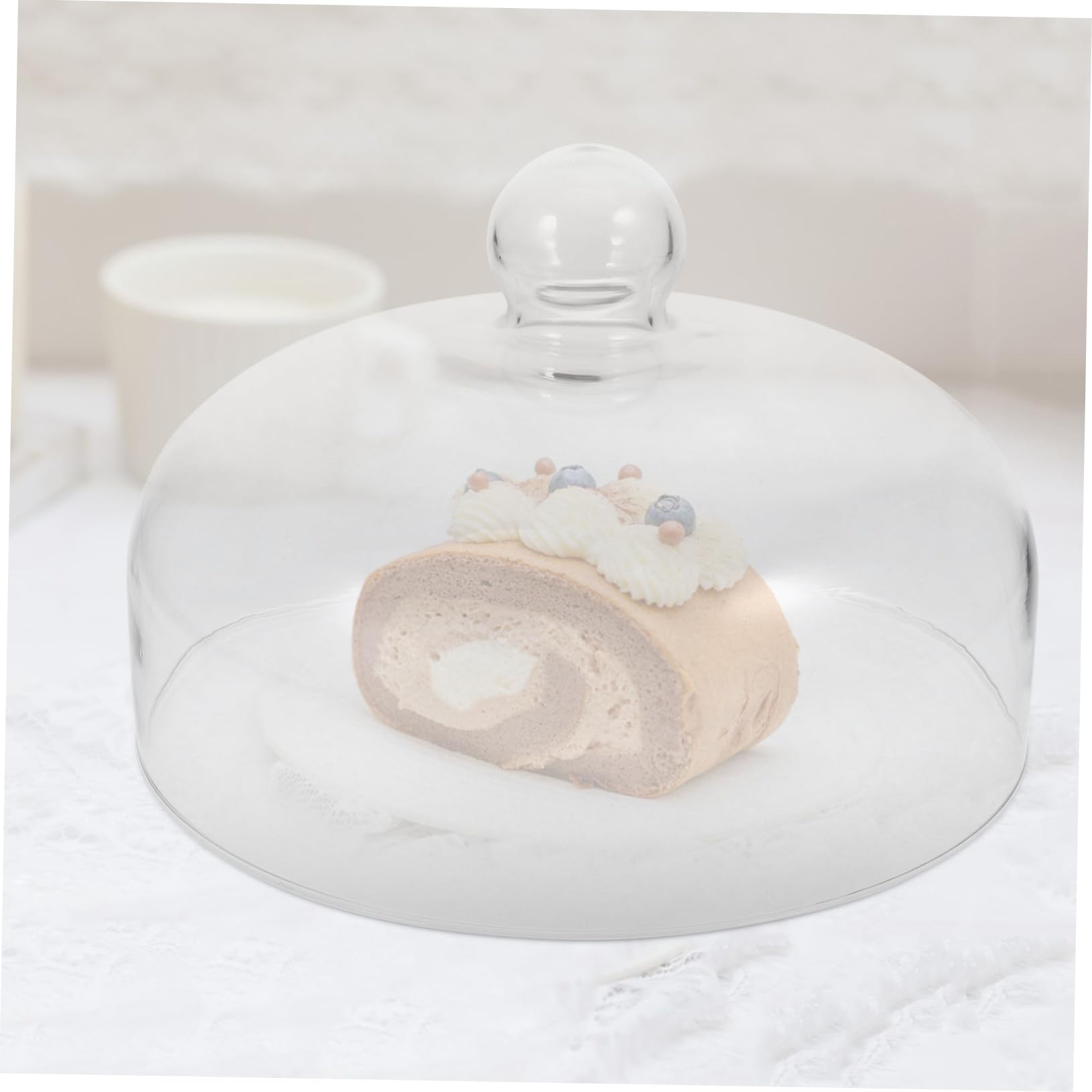 Alipis Cubierta de Vidrio Transparente para Alimentos Campana Protectora para Tartas y Pasteles Diseño Compacto y Resistente sin Plomo Alta Visibilidad y Protección contra Polvo para Uso