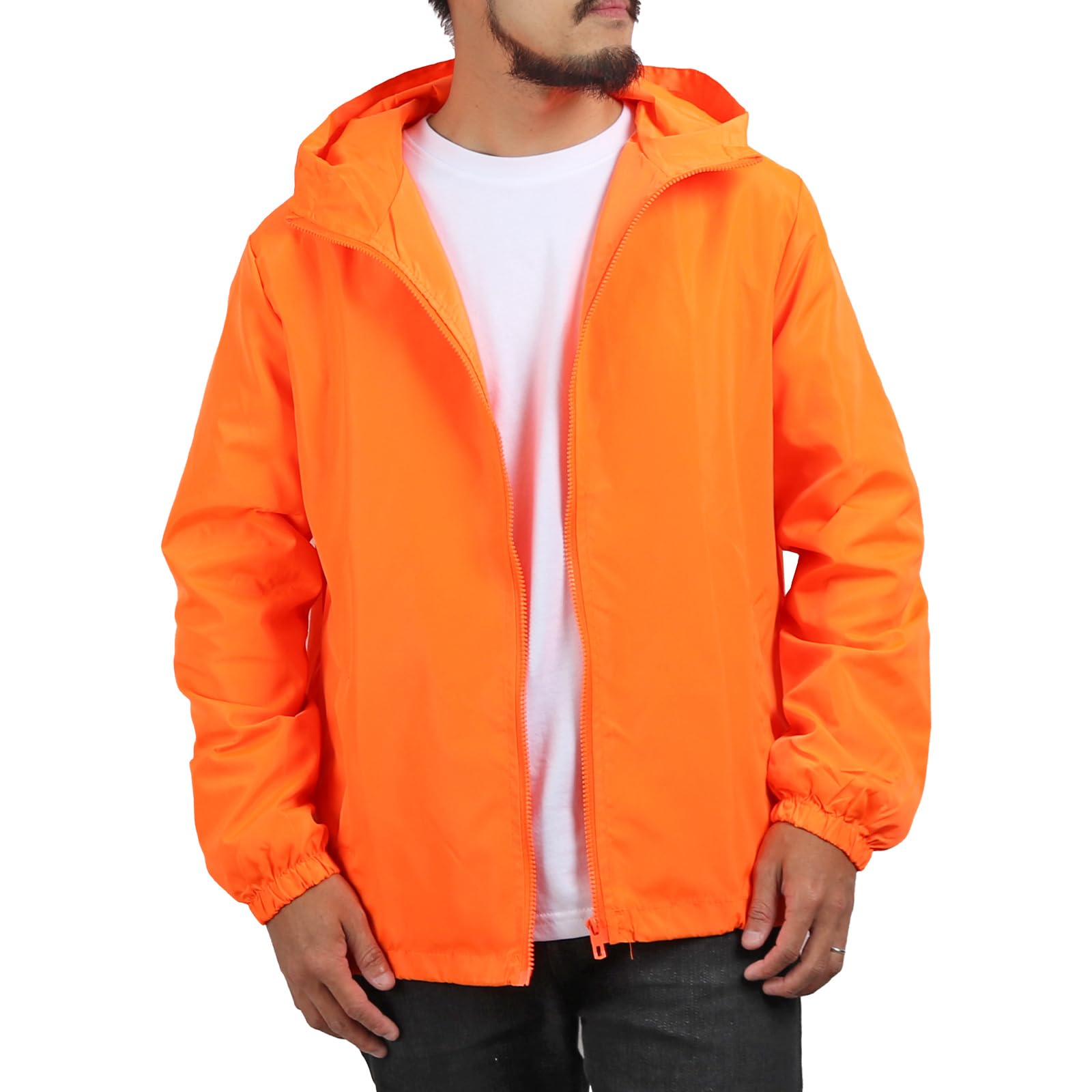 最終値下　BIRDWELL ナイロンジャケット パーカー　L オレンジ BIRDWELL ナイロンフードジャケット : BareFoot