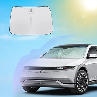 2022 2023 Ioniq 5 Windshield Sunshade 2022 H*undai Ioniq 5 Sunshade Windshield Fit 2022 2023 Ioniq 5 Foldable Sun Shield 2023 Ioniq 5 Sunshade Block UV Rays for Car Front Windows