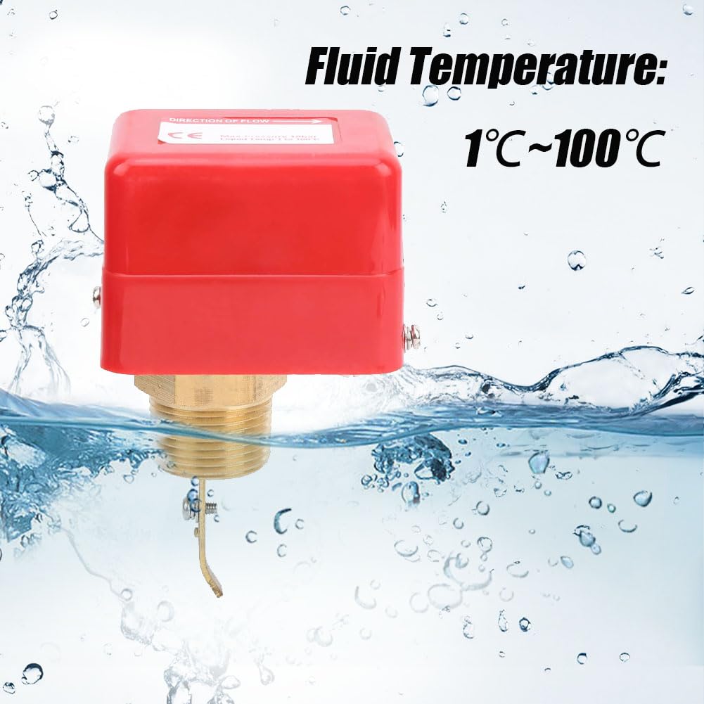 Heschen Vanne De Contrôle Débit Eau HFS-20 PT3/4" - Interrupteur Paddle SPDT 15A
