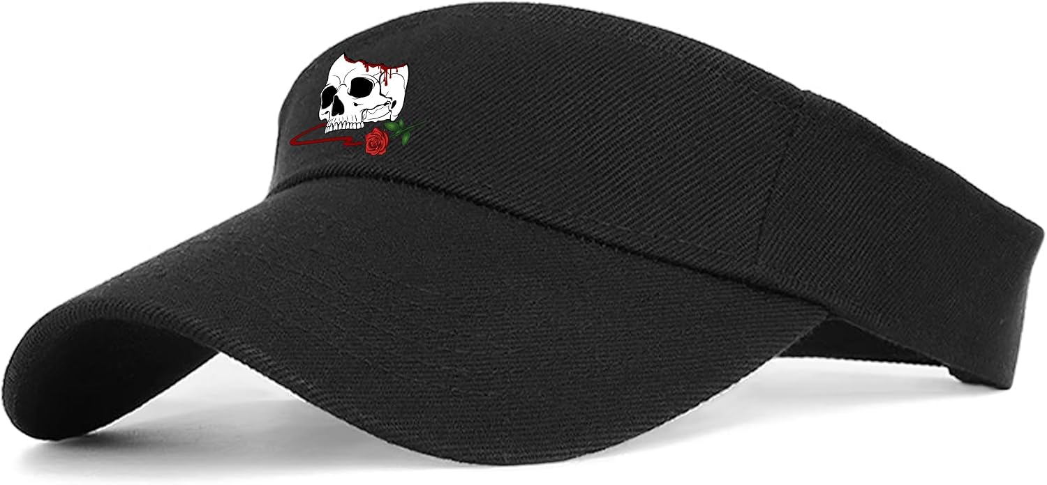 Visors Hat for Women Sun Hat for Men Empty Top Black Running Visors Comfortable UV Protection Sun Visor for Travel Cycling