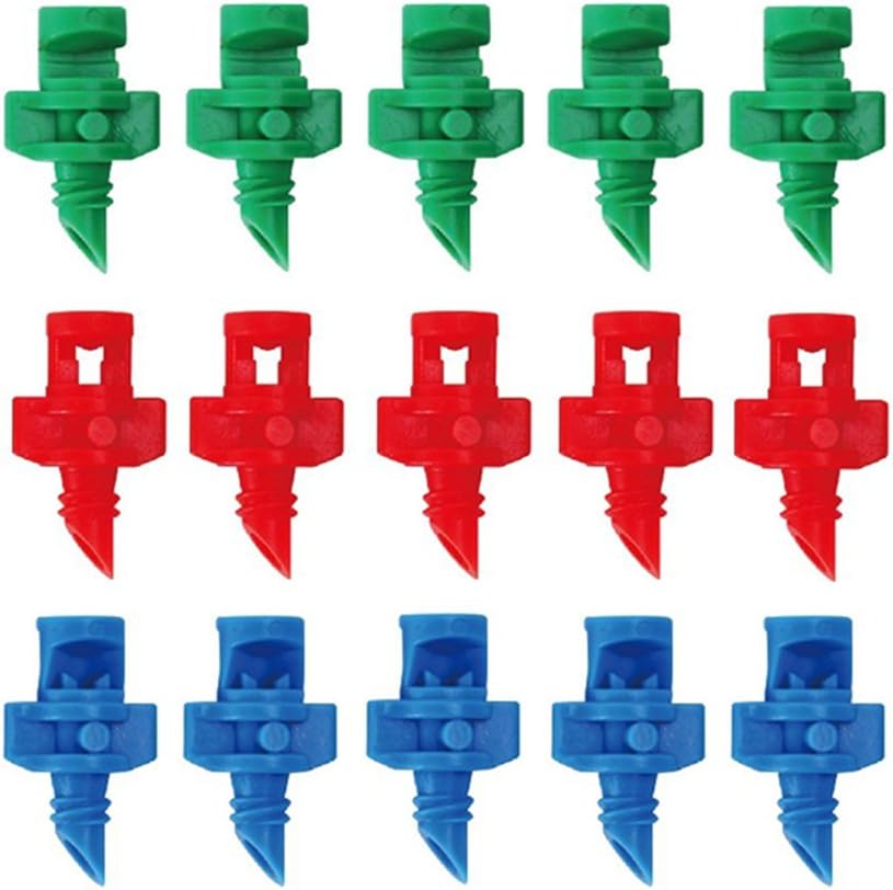 Aliyaduo 80 Pcs Micro Garden Lawn Water Spray Misting Nozzle Sprinkler Irrigation System (90 Degree,180 Degree,360 Degree)