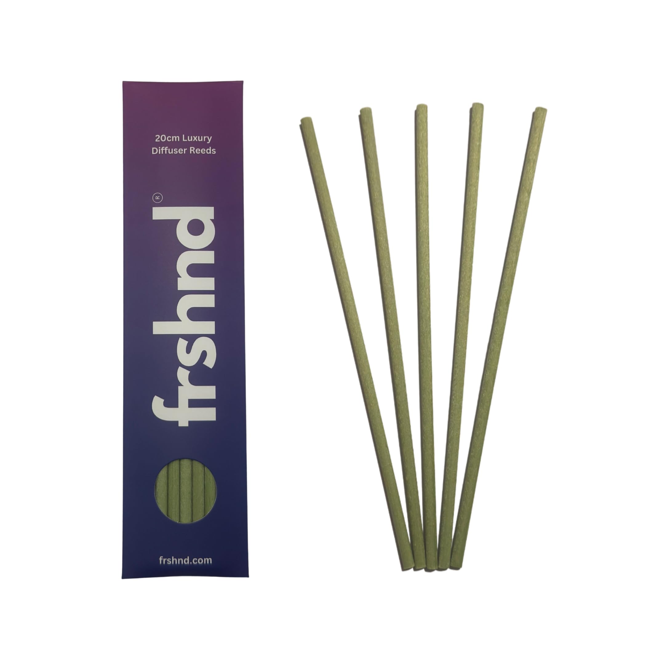 Premium Fibre Reed Diffuser Sticks | 5mm x 20cm Reed Sticks In Multiple Colours | Packs of 5 & 25 Available (5, Olive)