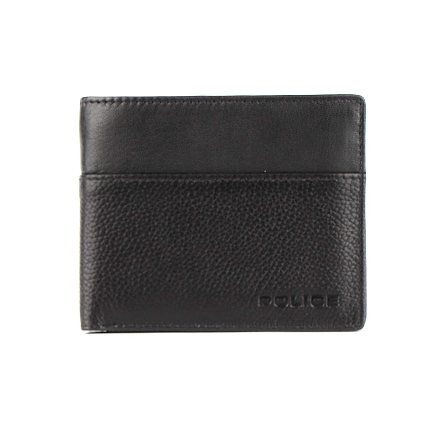 Yonne Men's Leather Bi Fold Coin Wallet -Black-image-29