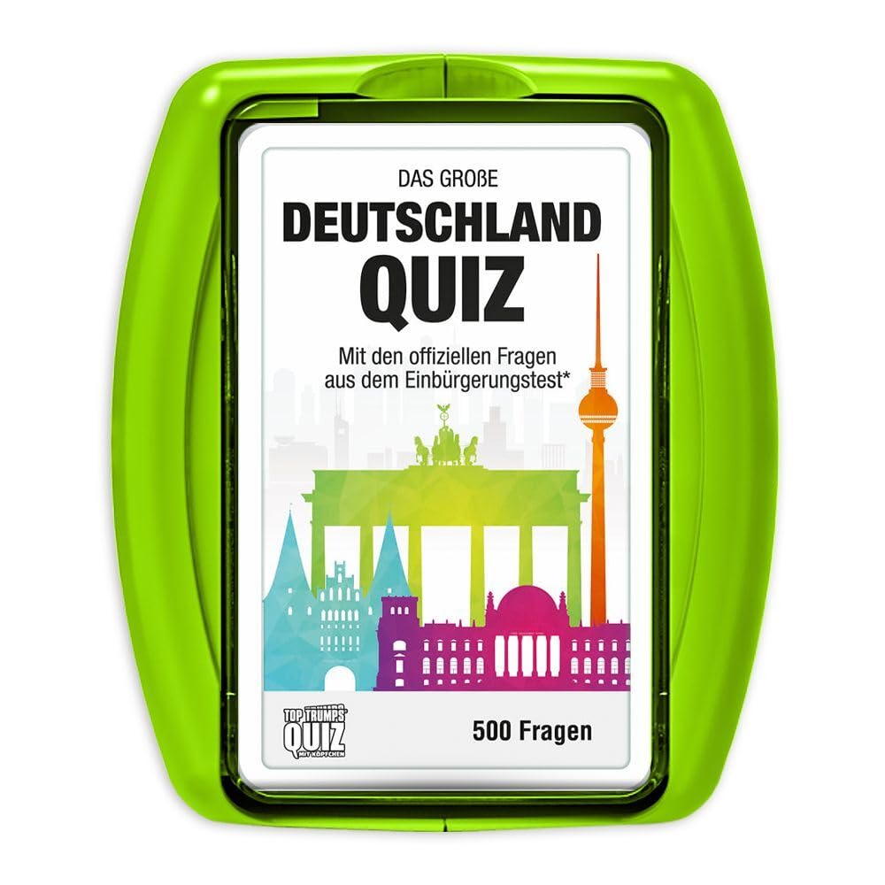 Winning Moves - Top Trumps Quiz - Germany Quiz - Games for on the Go - Age 6+ - German