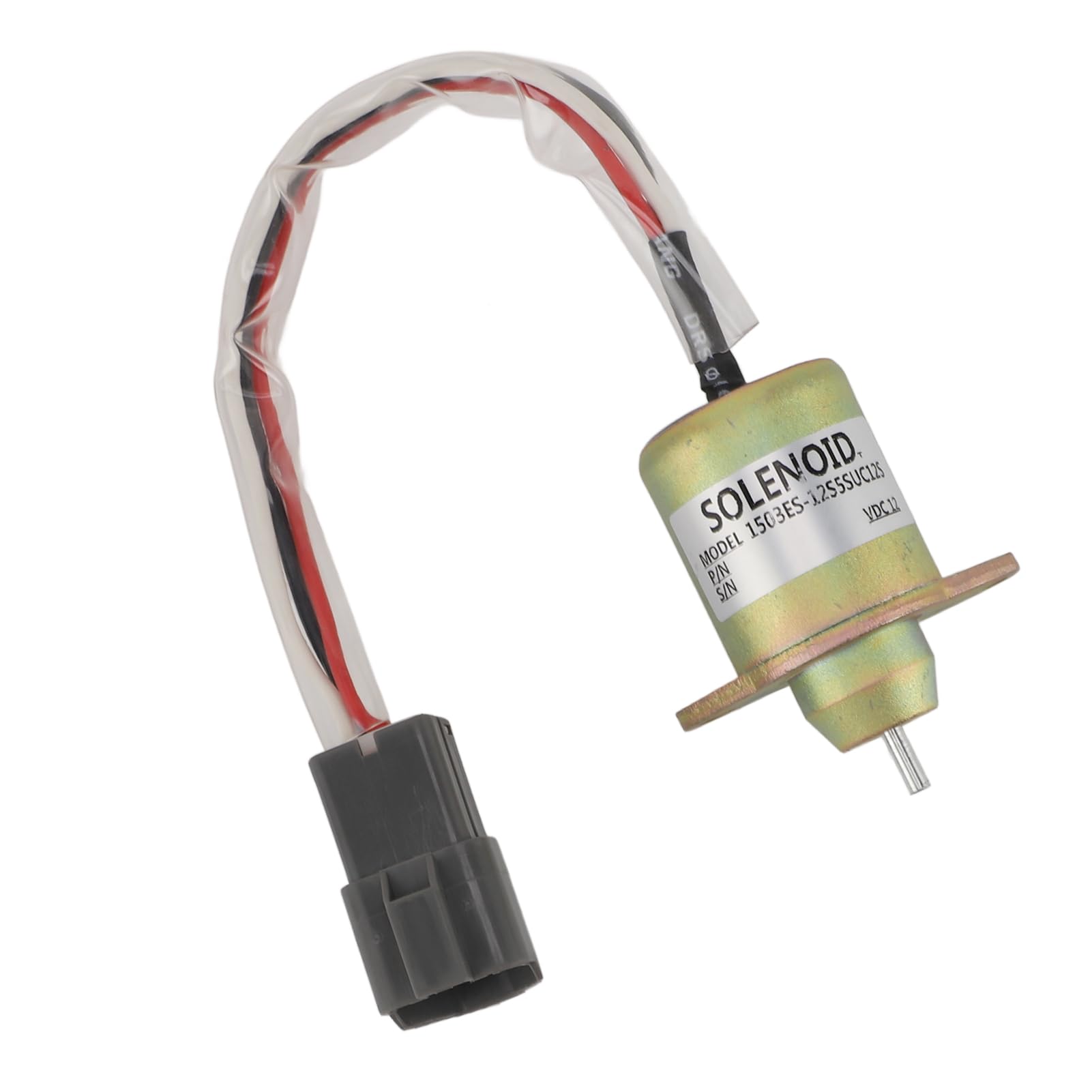 1503ES 12S5SUC12S Solenoide di Arresto Carburante 12V, Funzionamento Preciso e Sicuro, Lavorazione Professionale, Facile da Installare, per Motore Generatore, Anti-interferenza