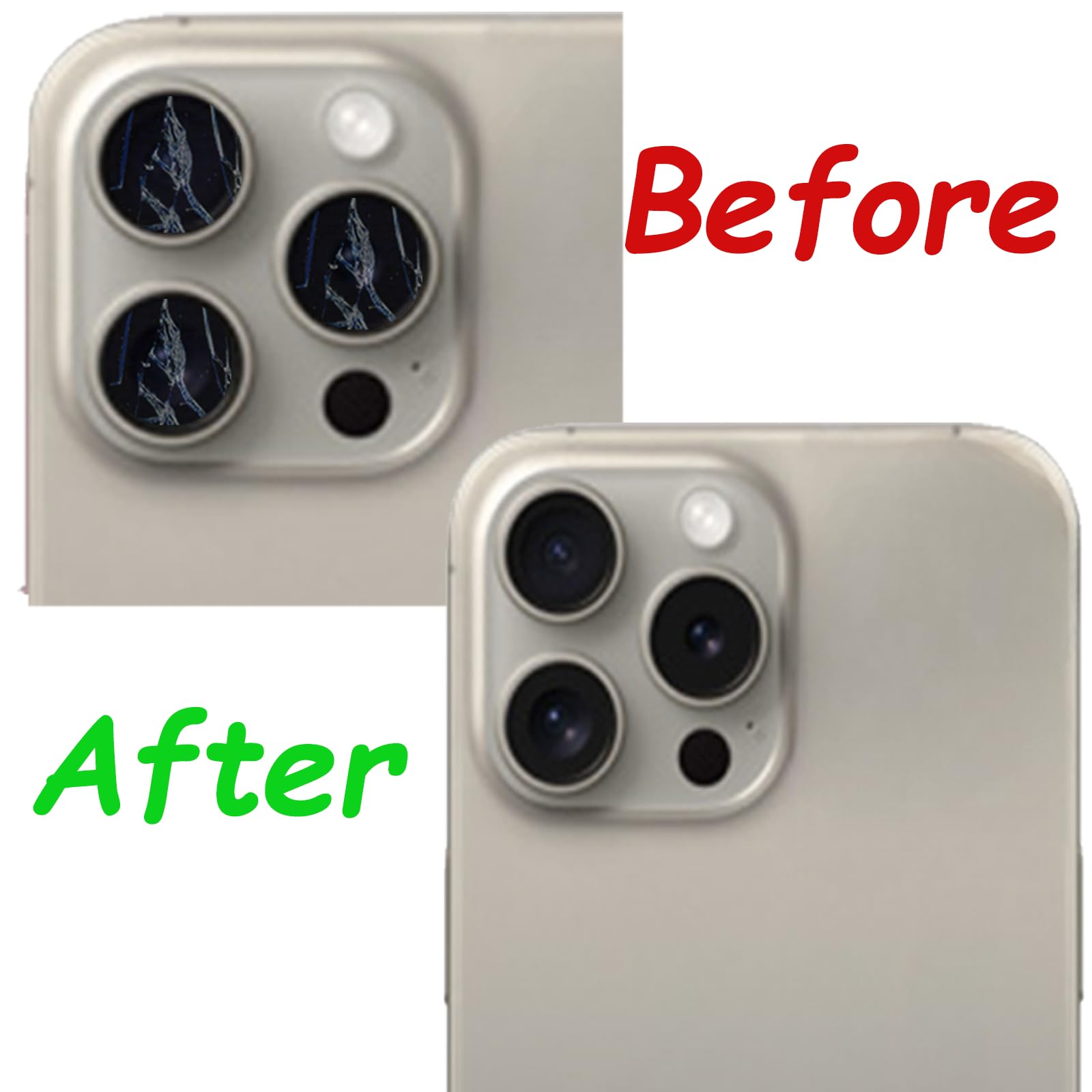 Vitre Arrière Complète Avec Plaque Et Lentilles Pour IPhone 15 Pro Max - Neuf (remplacement)