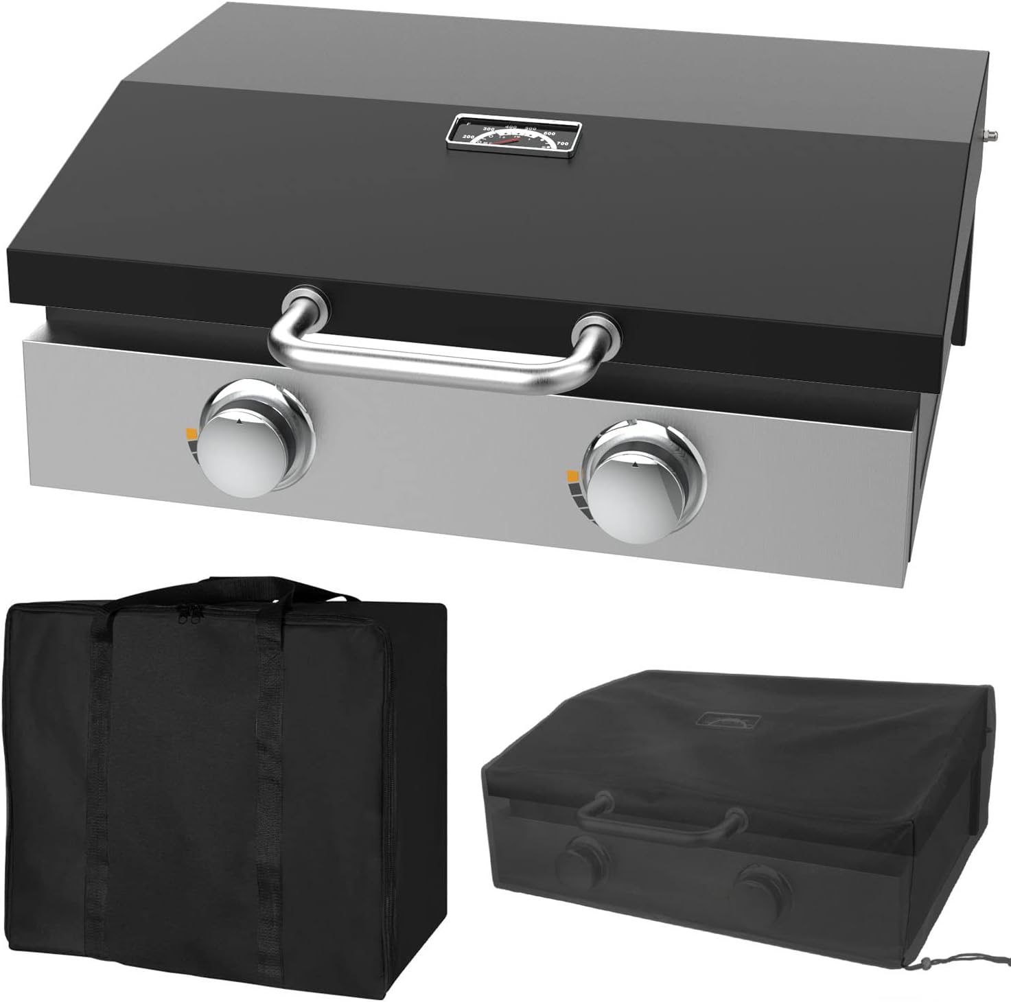 Griddle Hard Cover w/Thermometer for Blackstone 22 inch Tabletop