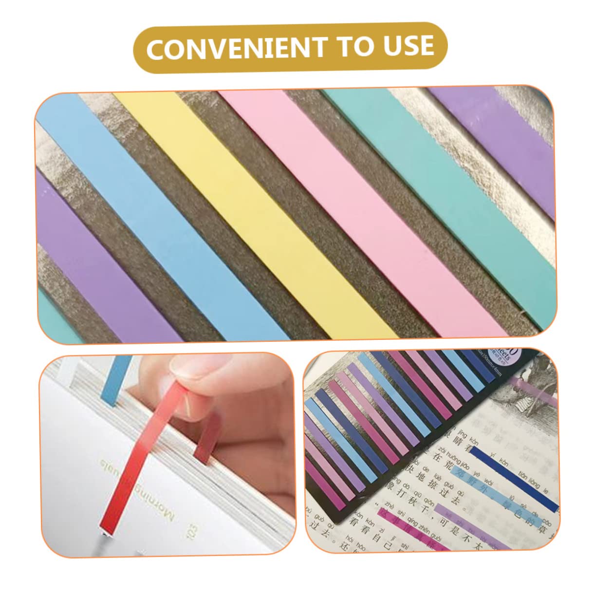 VILLCASE 5 Ensembles Notes Autocollantes Colorées Onglets De Fichiers Bandes De Surligneur Transparentes Colorées Bandes De Ruban Surligneur Pastels L'animal De Compagnie 8 Feuilles * 5