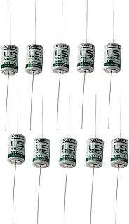 10x SAFT LS14250AX 1/2AA Axial 3.6V Lithium Battery For Fleet Monitoring, Tracking Devices for Hunting Dogs, Carbon Monoxide Detectors, Intrusion Sensors MFG PN: 700053 NSN: 6135-01-669-4691