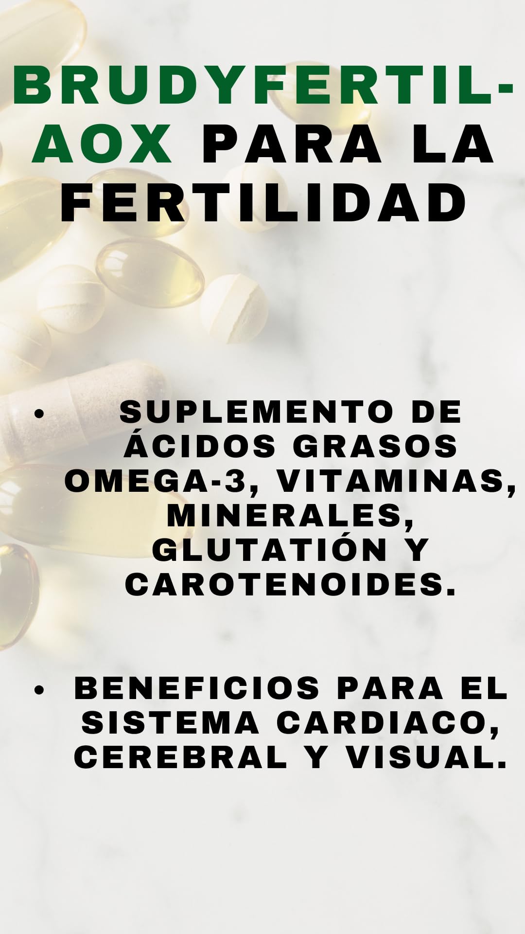 BRUDYLAB - Brudy Fertil AOX - Suplemento Nutricional - 90 Cápsulas