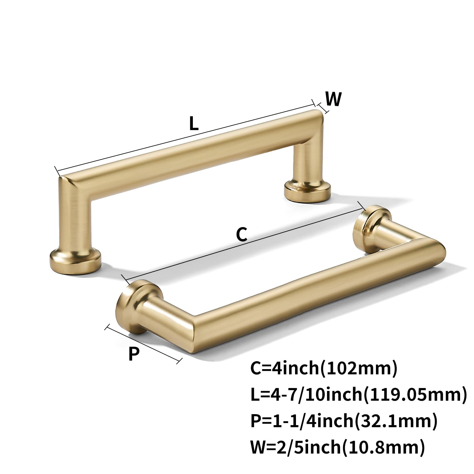 KHTUMEWARE-80348 Champagne Bronze Cabinet Pulls CTC 3 in (76 mm) 2-Pack in Champagne Bronze — KHTUMEWARE