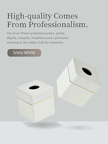Miniatura 5 de Cloudever Funda cuadrada para caja de pañuelos, moderna, de piel sintética, decorativa, para cubo de pañuelos, color blanco
