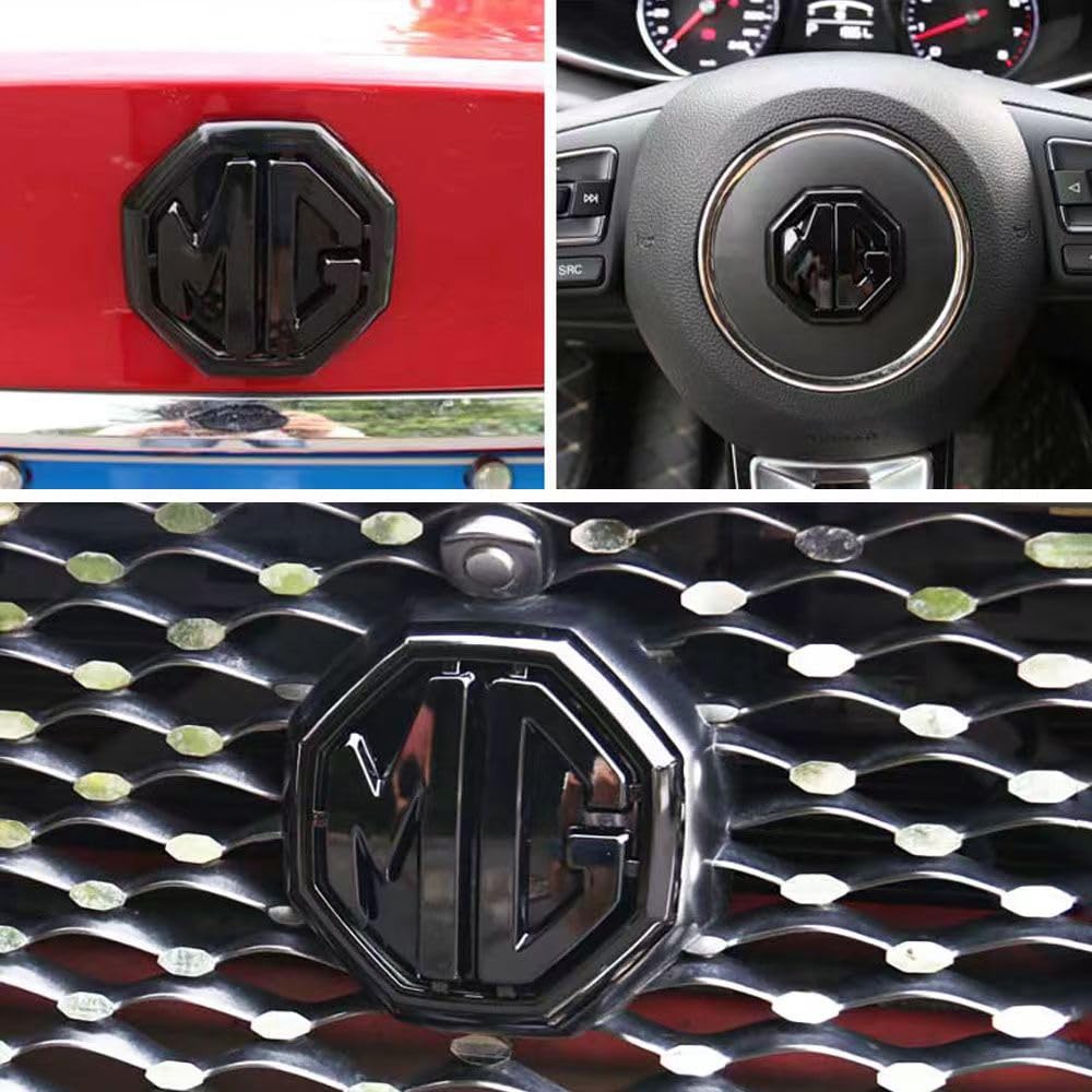 Car Emblems for MG EHS 2019-2024,Front Grille Replacement Emblem Hood Trunk Emblem Badge Decals Non Scratch Self Adhesive Badge Accessories Car Styling