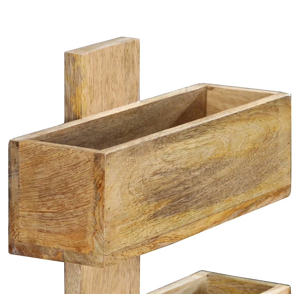 Portariviste da parete, 30 x 11 x 72 cm, legno massello mango, libreria, scaffalatura indipendente, divisorio, per ufficio, soggiorno, camera da letto, scaffale decorativo