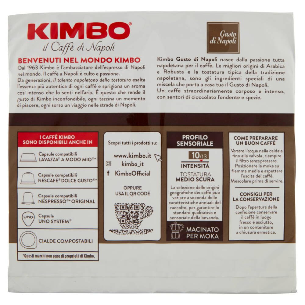 Kimbo Gusto di Napoli - Café molido - Paquete de 12 x 250 g (12)