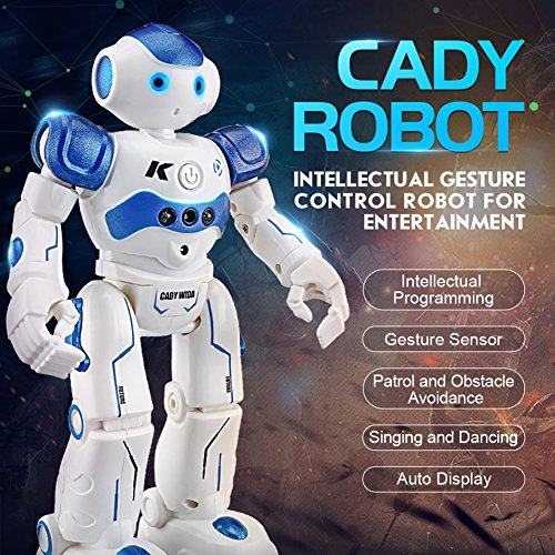 BTG R2 Cady-Wida Cady-WINI Intelligent Gesture Sensor Control RC Robot for Entertainment - Walks in All Direction, Slides, Turns Around, Dances - Toy for Boys/Girls RED