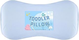 Little Bo Baby Toddler Pillow, Cotton Toddler Pillow BASF Memory Foam Core Pillow - Ventilated & Height Adjustable - 1 Pack Toddler Size - with Cotton Pillowcase