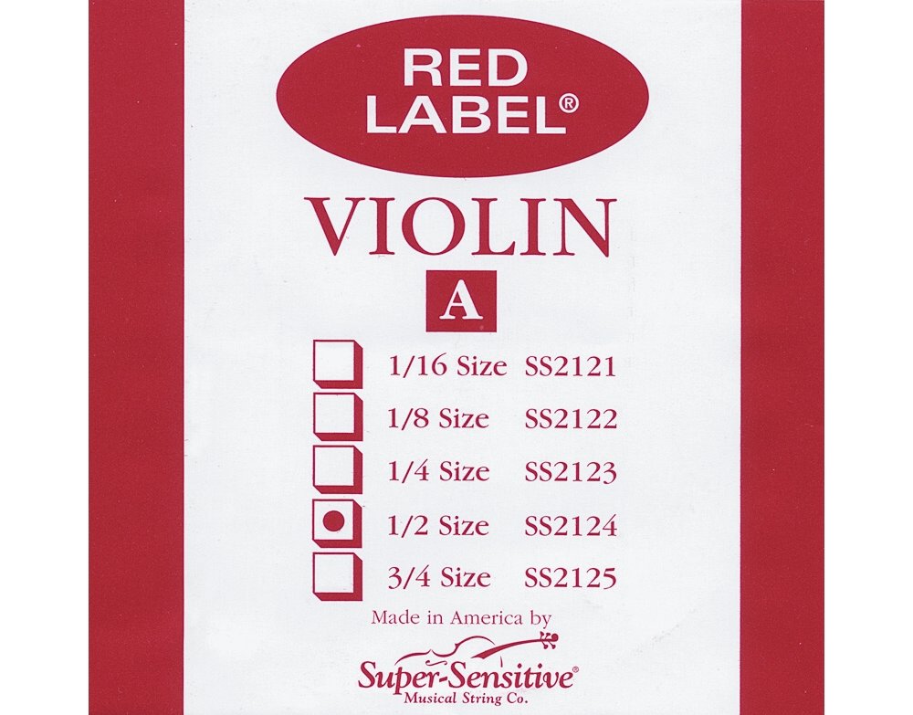 Super Sensitive Red Label Violin A String 1/2 Medium