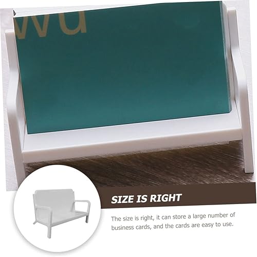 Miniatura 3 de STOBOK Soporte creativo para tarjetas de presentación, elegante organizador de tarjetas de oficina de plástico para escritorio, gran capacidad,