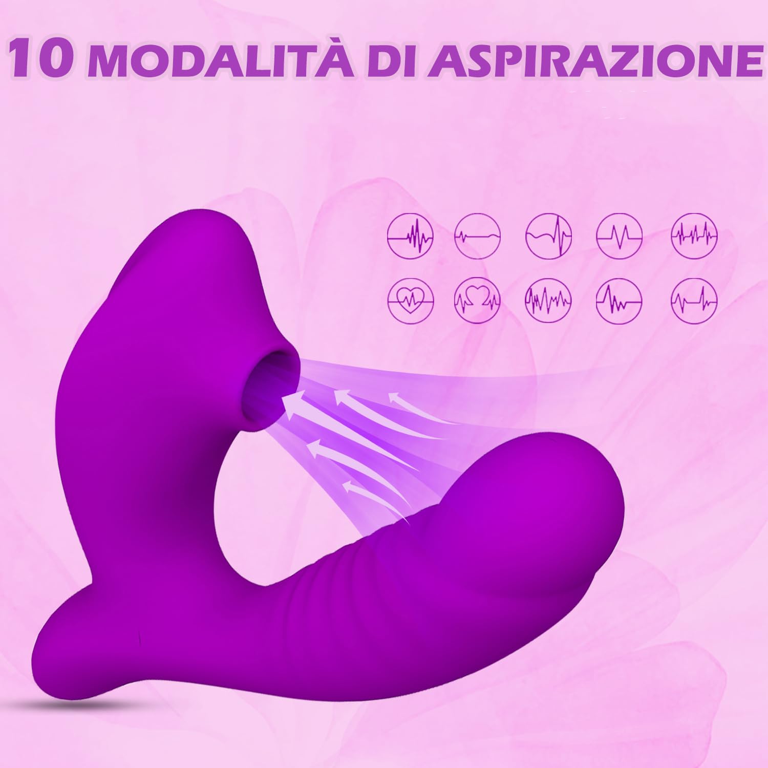 Vibratoreper Donna Professionale 2 in 1 Succhia Clotoride per Donna 10+10 Modalità Sexytoysys Donna Vibratoreper Donna Clotoride Sexyshop per lui e lei Vibratori G-Spot Massaggiatore in Legno