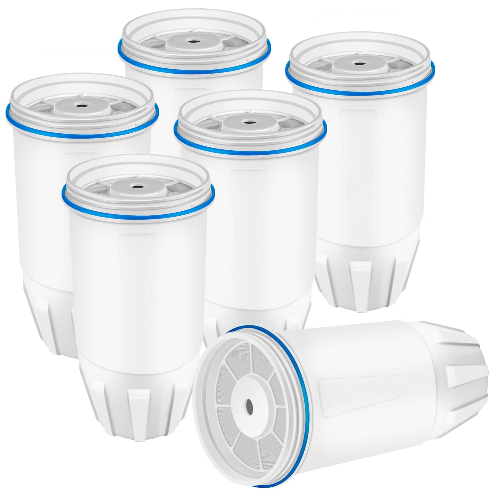 Water Filter Replacement Fit Zero Water Pitcher And Dispenser ZR-001 ZR-004 ZR-017, 0 TDS, 5-Stage Water Filter System Reduce Lead, Chromium, PFOA/PFOS, Water Filters Cartridges 6 Pack SETFEEL
