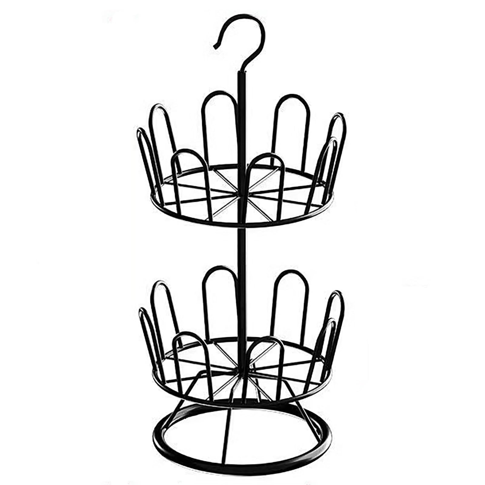 Étagère à chaussures ronde sur pied rotative à rangement vertical