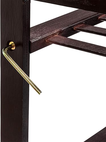 Miniatura 5 de OOTDxvv Zapatero de bambú de 4 niveles para entrada, organizador de zapatos para armario de pasillo, zapateros independientes para interiores y