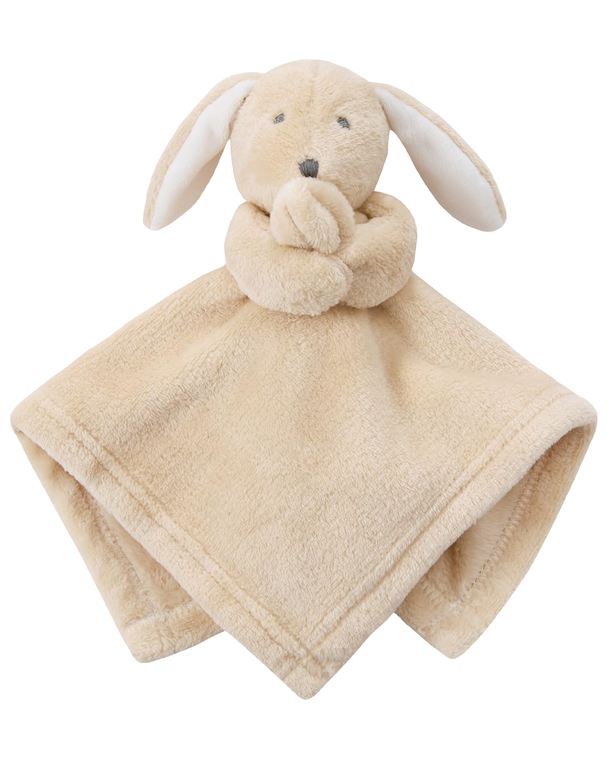 BabyTown Baby Comforter Blanket Soft Plush Security Blanket Animal Comfort Toy (Toffee Bunny)