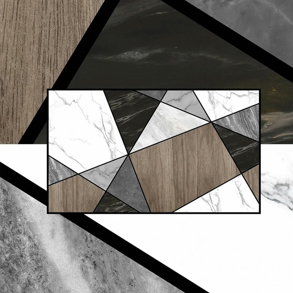 ZEZILE Niestandardowa tapeta w dowolnym rozmiarze nowoczesna ściana 3D geometryczny marmur drewno szycie mural do sypialni salonu dekoracja