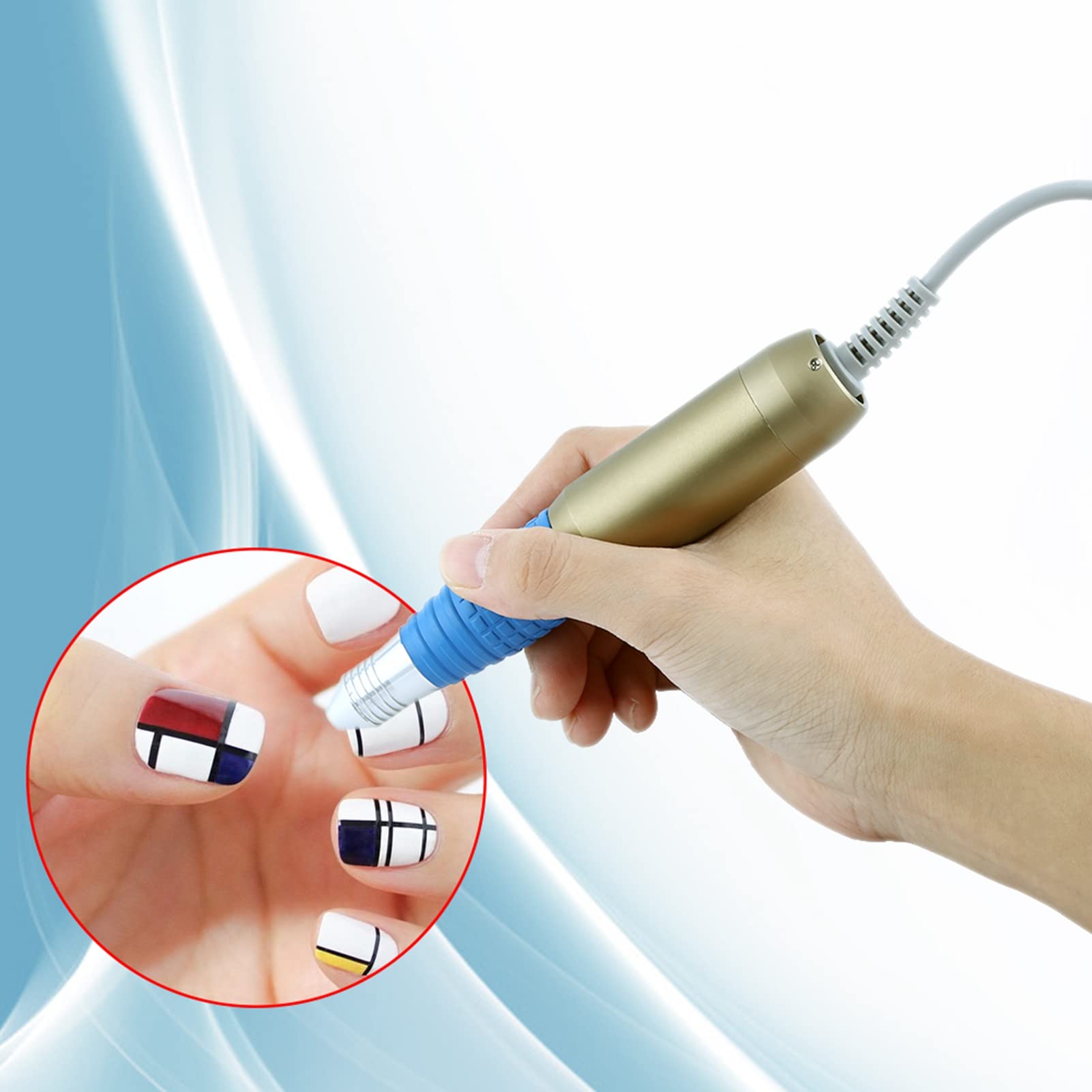 Nail Drill, 6 Bits, Electric Nail Files, Nail Drill Pen - Image 3