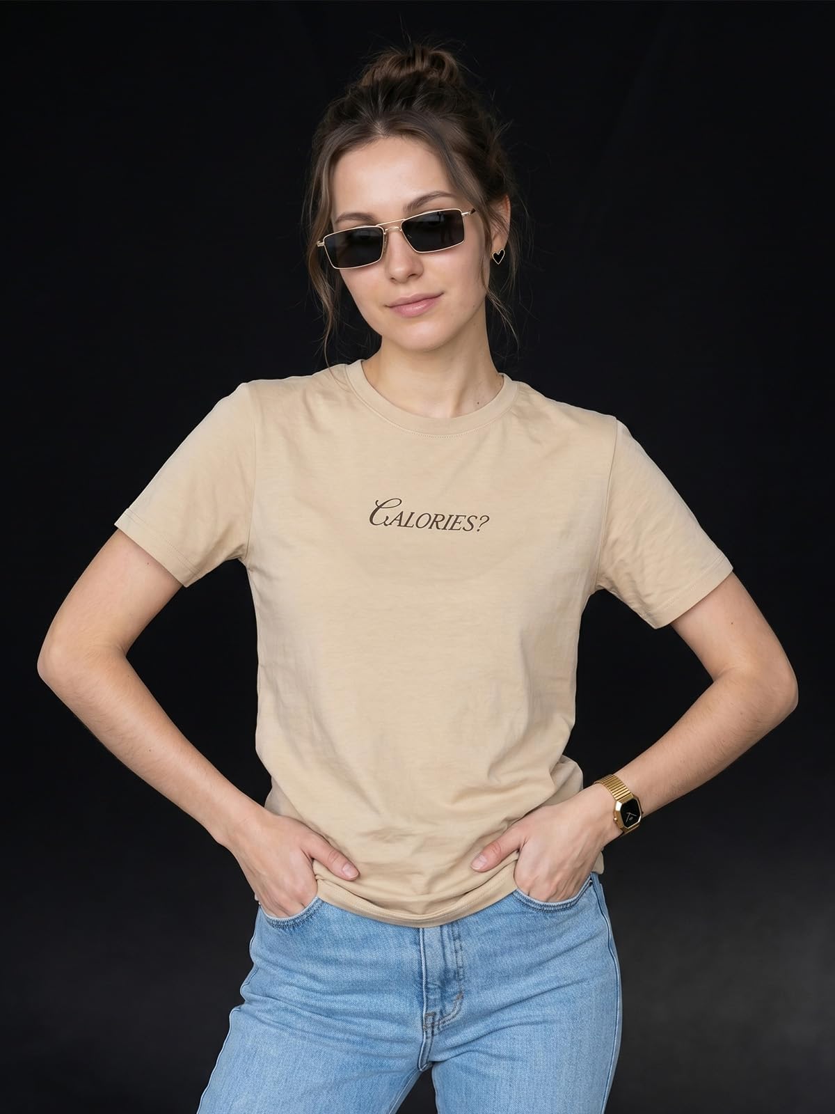 JUNEBERRY® Camiseta de mujer de corte regular estampado de algodón puro, suave, transpirable, informal, cuello redondo, elegante para todos los días (tallas S a 2XL)