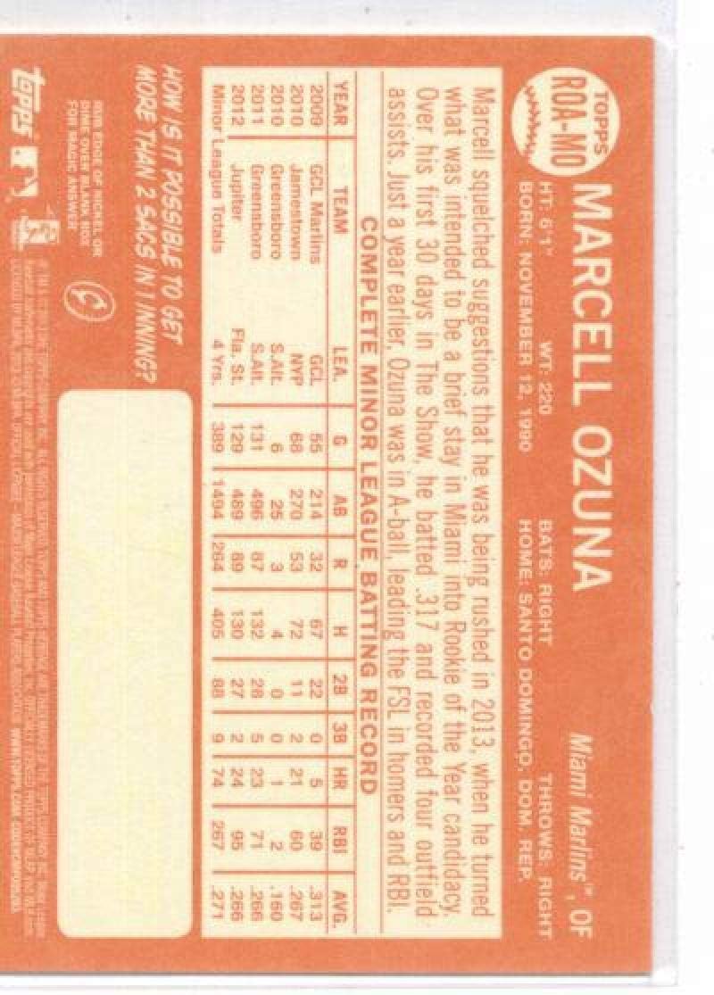 2013 Topps Heritage High Numbers Real One Autographs #ROA-MO Marcell Ozuna Baseball Card (Autographed) NM-MT