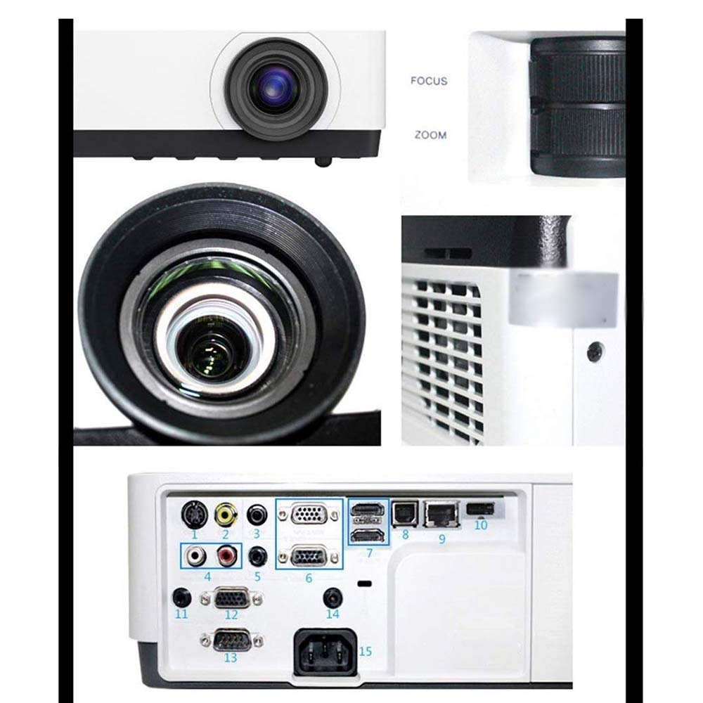Videoproiettore 1080P Full HD HDMI Proiettore da ufficio per laptop Presentazione aziendale e home theater Ultra HD 1080P Wireless Ufficio aziendale Formazione Istruzione Insegnamento Conferenza
