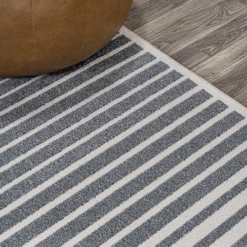 Tapete Interior Lavable a Máquina 3X5 Gris Oscuro/Crema miniatura 6